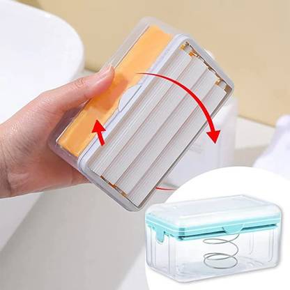 shreestar Portable Soap Bar Box Dispenser with Rubber Roller