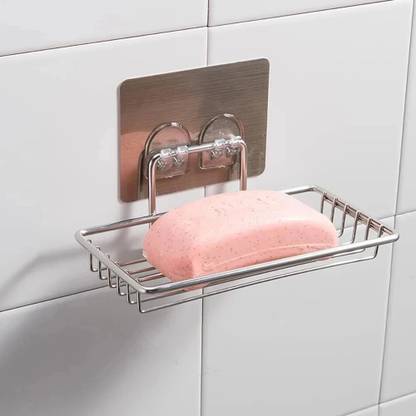 FORCASA Single Layer Self Adhesive Soap Dish Organizer bathroom accessories