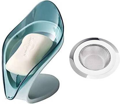 batwada export Leaf Shape Soap Holder Kitchen Strainer, Sink Jali, Sink Drain, Waste Coupling