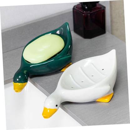 Shiv Rudra Duck Shape Self Draining Soap Dish Holder, Easy Clean Soap Dish for Shower