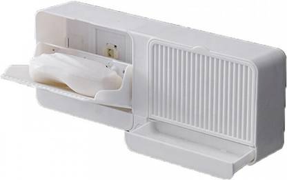 SITARAMMART Wall Mounted Double Layer Soap Box with Drain Tray