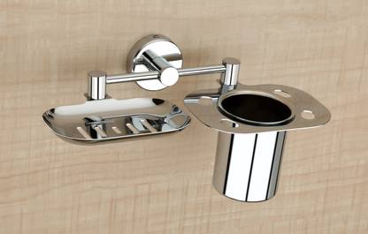 Character Stainless Steel Soap Dish Single Soap Holder/Dish with Tumbler