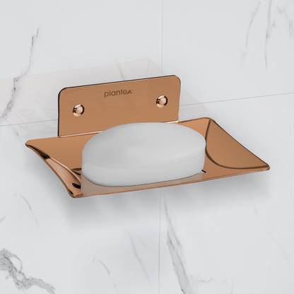 Plantex Stainless Steel Soap Dish Stand/Holder/Tray for Bathroom & Kitchen Accessories