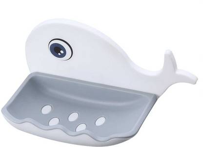 Xena Pack of 1 Beautiful Fish Design Wall Mounted Self Draining Soap Case x1.32