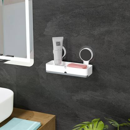 XBEY Soap Holder For Bathroom, Non-Drill Wall Mount Magic Sticker Self Adhesive
