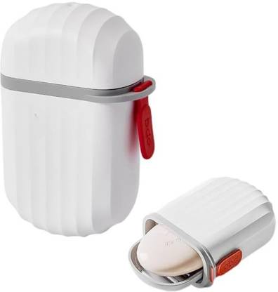 KRITI FASHION KRITI 2 Piece Soap Box Container for Bathroom Travel Soap Case With Tray