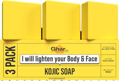 GharSoaps Kojic Acid 2% Soap with Niacinamide | Reduce Pigmentation | For All Skin Types