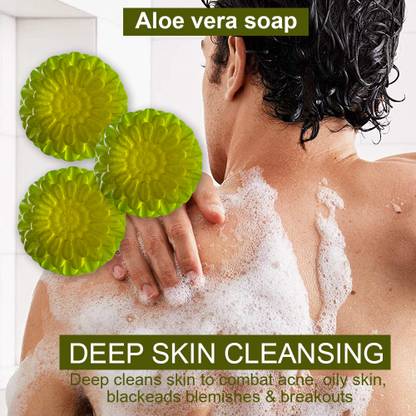 TERIHAR Aloe Vera Soap with Cucumber Extract (100GM) (PACK OF 3)