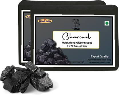 Tattvik charcoal Mosturising Glycerin Soap For All Types of Skin