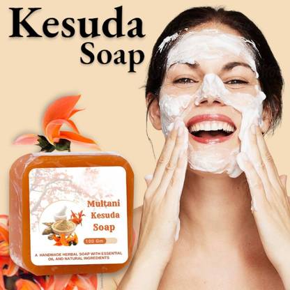 BLUEHERBS Natural Handmade Summer kesuda soap for skin acne reduce soap