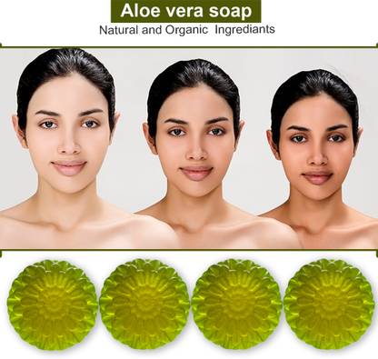 CHITAKSH Exfoliating Aloevera Soap for Smooth Skin (100GM) (PACK OF 4)