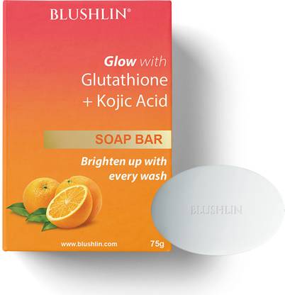 blushlin Skin Brightening Soap with Kojic Acid & Glutathione - Pack of 1