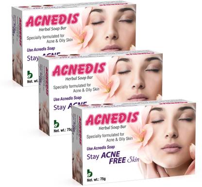 ACNEDIS Herbal Soap for Acne and Oily Skin (Pack of 3)