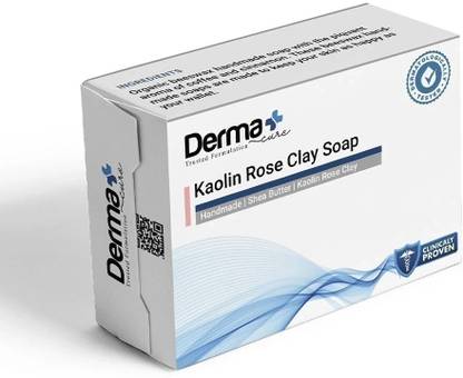 Derma Handmade Kaolin Rose Clay Soap Bar | Shea Butter | Organic | No Synthetic Colour
