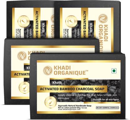 khadi ORGANIQUE Charcoal Soap For Give your skin a natural boost with this refreshing Charcoal Soap.