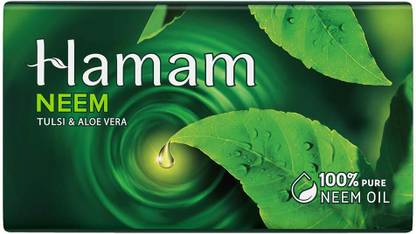HAMAM Neem Tulsi & Aloevera Soap - 45g (Pack Of 10)