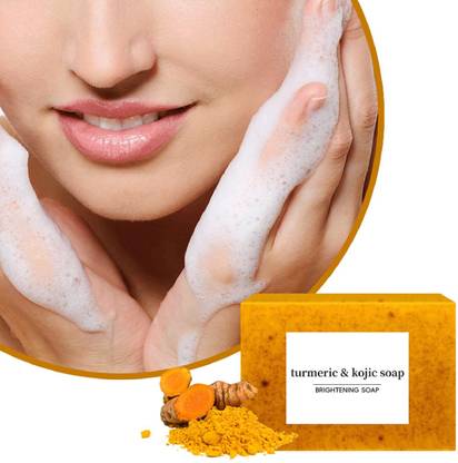 NEXTSET Turmeric Kojic Acid Brightening Soap for Glowing Skin & Dark Spot Removal