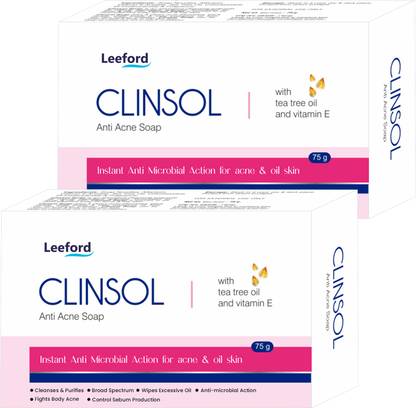 Clinsol Anti-Acne Soap with Tea Tree Oil & Vitamin E | Controls Sebum Production