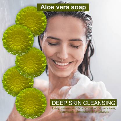 CHITAKSH Aloe Vera Smoothness Bathing Bar (100GM) (PACK OF 5)