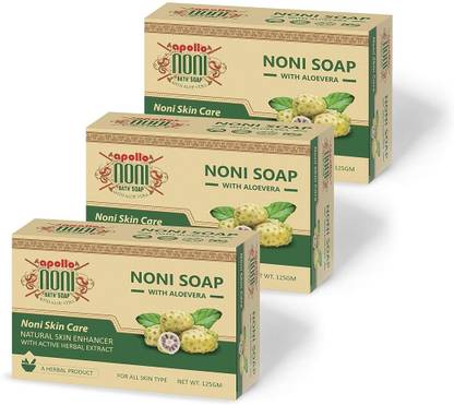 Apollo Noni Skin Care Soap For All Skin Types with Vitamins, Minerals, Enzymes & Calcium