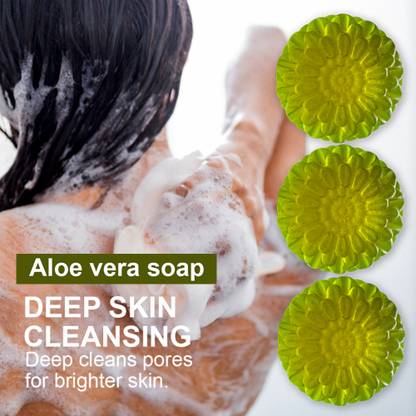 CHITAKSH Aloe Vera Soap with Charcoal (100GM) (PACK OF 3)