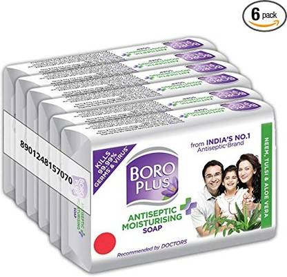 BOROPLUS Antiseptic and Moisturising Bathing Soap (Pack of 6)