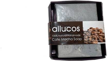 ALLUCOS Handmade Café Mocha Soap – Energizing & Hydrating | Chemical-Free & Vegan