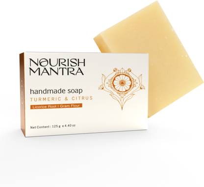 Nourish Mantra Turmeric & Citrus Handmade Bathing Bar Soap | For all skin type