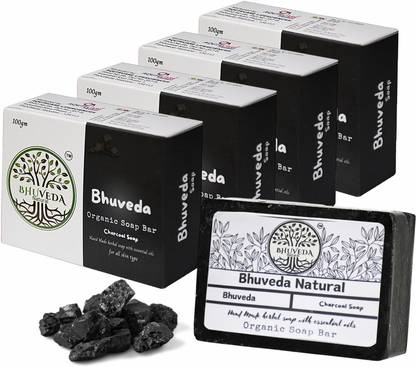 bhuveda natural soap bar charcoal soap