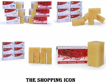 TheShoppingIcon The shopping Icon real handmade kesar soap for all type of skin whitening and face wash pack of 5