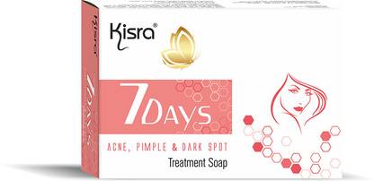 KISRA 7Days Acne, Pimple & Dark Spots Treatment Soap For Hydrating Face, Glowing Skin