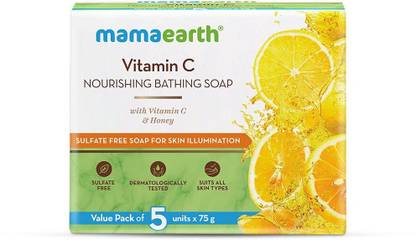 Mamaearth Vitamin C Nourishing Bathing Soap With Vitamin C and Honey for Skin Illumination