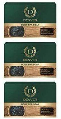 DENVER detox charcoaL body spa soap 125g*3