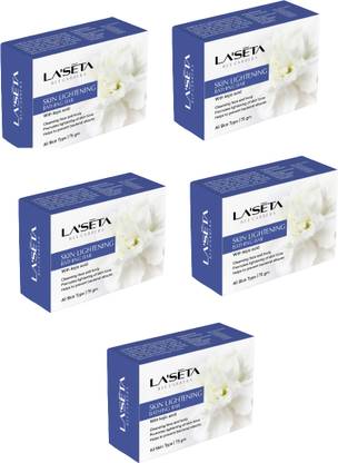 LA'SETA Skin lightening soap For Scarring, Sunburn, Give Soft & Supple Skin (Pack Of 5)