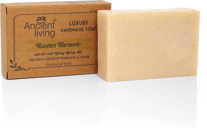 Ancient Living Kasthuri Tumeric Luxury Handmade Soap (Set of 3)