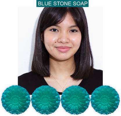 CHITAKSH Cabbage Cleanse Blue Stone Bath Bar (100GM) (PACK OF 4)