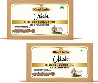 Utkrisht Khadi Handmade Glutathione Bathing Soap for Skin Whitening & Reduces Dark Spots
