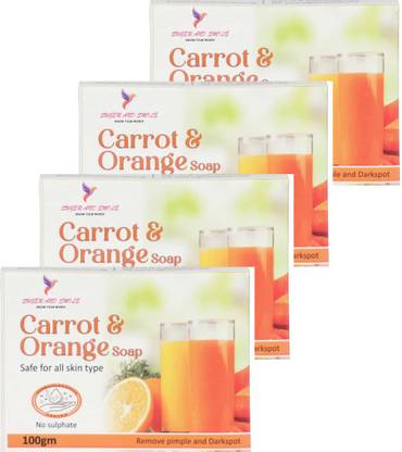 Suger and smile Orange & carrot Fragrance Soap for men & Women