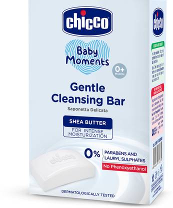 Chicco Baby Moments Gentle Cleansing Bar with Goodness of Shea Butter