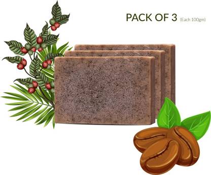 The Natural Purity Hand Made Coffee scrub Bathing Soap with Coffee beans Chunks