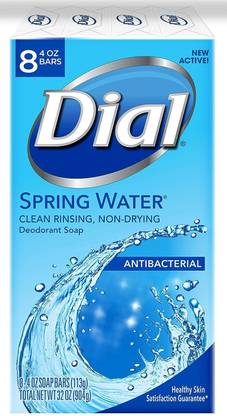 Dial Antibacterial Deodorant Soap, Spring Water