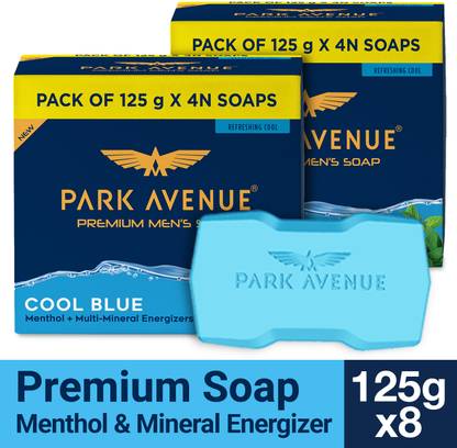 PARK AVENUE Premium Men's Soaps for Bath-Cool Blue-Grade 1 Soap- For All Skin Types