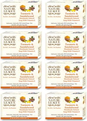 Nature League TURMERIC & SANDALWOOD Natural Skin Nourishing Handmade Soap, No SLS,No Paraben