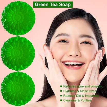CHITAKSH BAMBOO Green Tea SOAP - For Acne, Body, Face (100GM) (PACK OF 3)