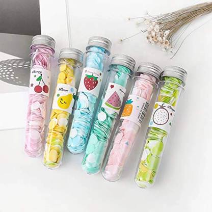 MR.THINDZ 6Pcs Travel Soft Paper Soap Flower Design Tube Shape Bottle