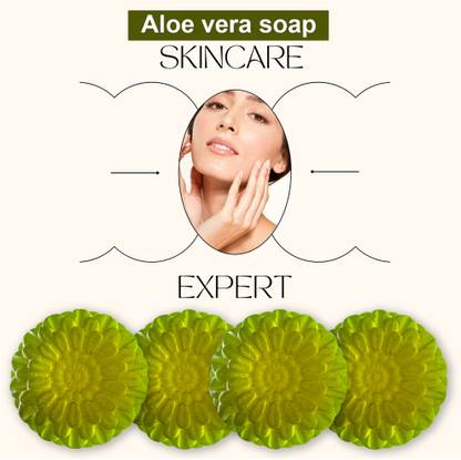 Groovy Aloe Vera Soap with Antiseptic Properties for Acne-Prone Skin (PACK OF 4)
