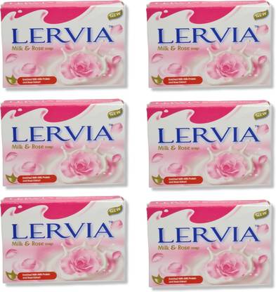 Lervia Milk and Rose Soap (Pack of 6)
