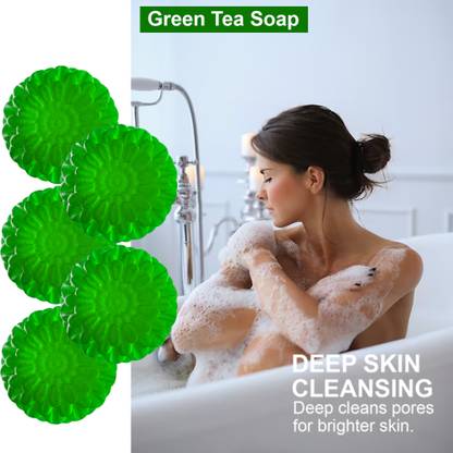 TERIHAR Lemon Zest Green Tea Bath Soap (100GM) (PACK OF 5)