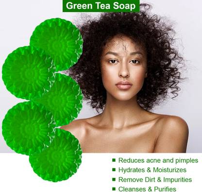 TERIHAR Green Tea Energizing Bath Bar (100GM) (PACK OF 5)