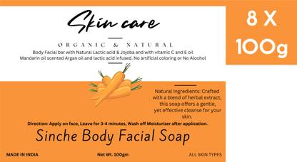 Bodhichitta Sinche Body Facial Soap for De-Tanning, Nourishing & Natural Skin Brightening